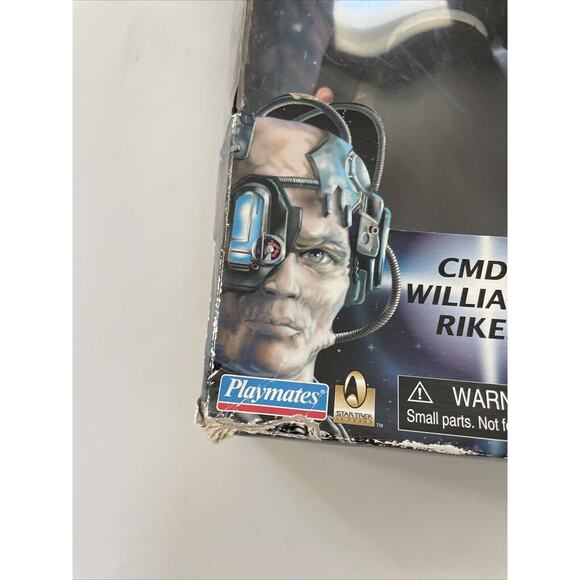 1996 Playmates Star Trek First Contact 9" Commander William Riker in Damaged Box - Picture 5 of 10